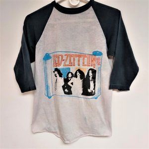 LED ZEPPELIN ZOSO CONCERT SINGLE STITCH RAGLAN T-SHIRT VTG ORIGINAL RARE HISTORY